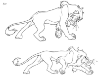 A coloring page of the lion king
